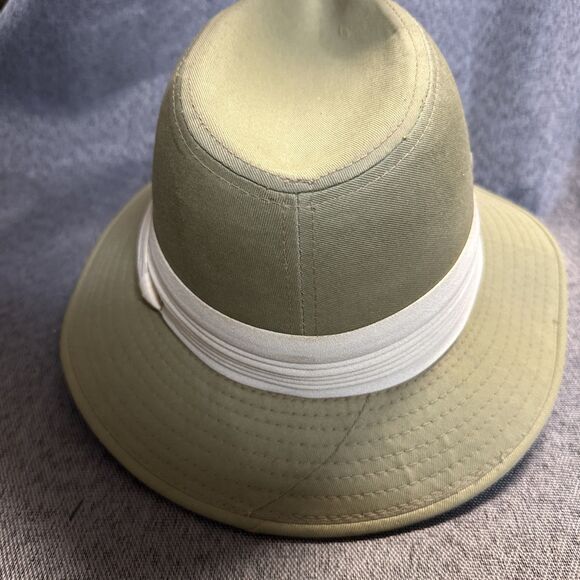 Mens Large Dorfman Pacific Hat, Cap, Headwear Fedora Size 7 1/4-3/8 green White - Picture 5 of 13